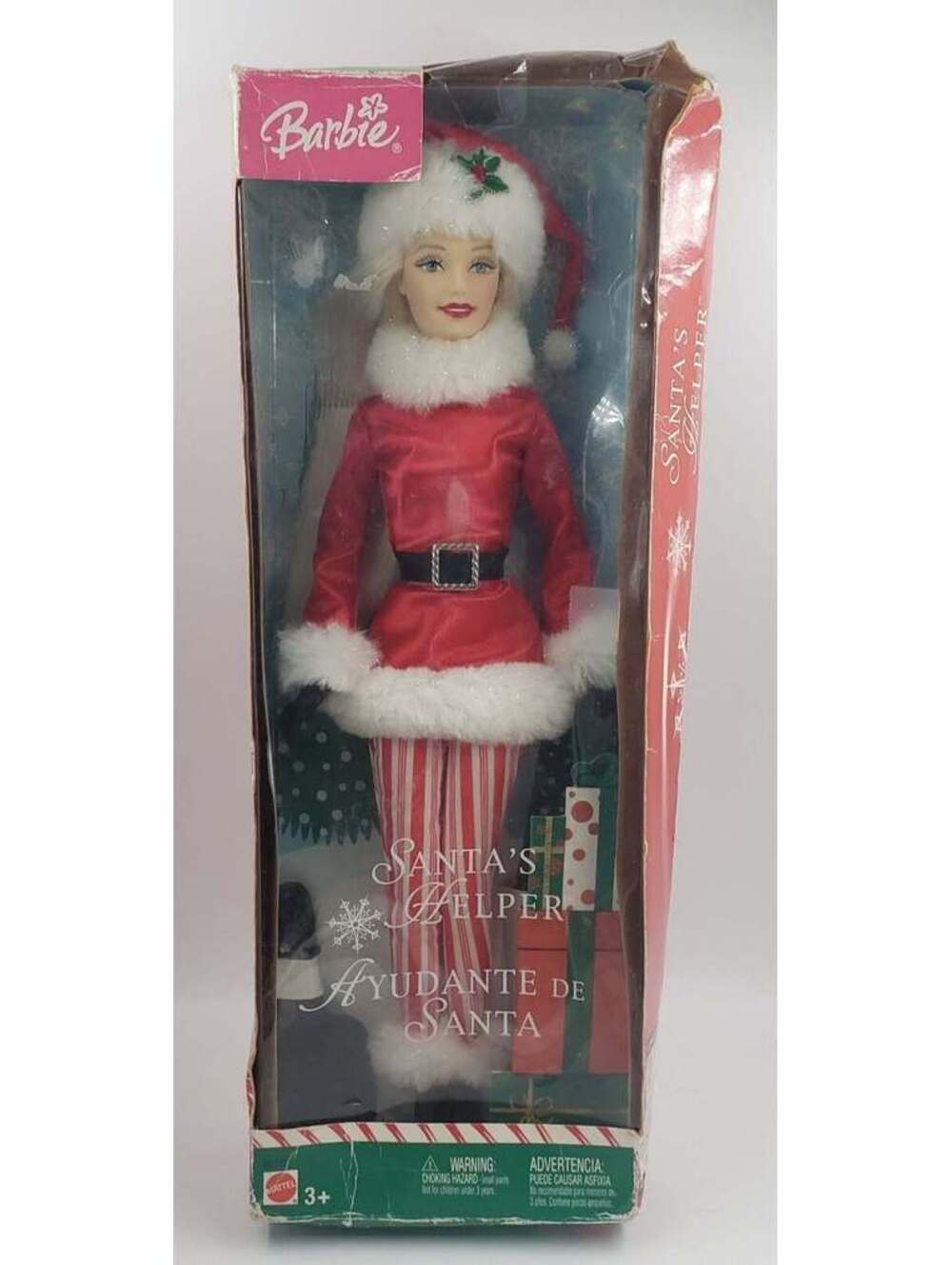 2006 Barbie Santa's Helper Doll Christmas Holiday Mattel B6271 NRFB Damaged Box